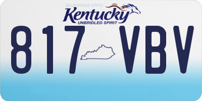 KY license plate 817VBV