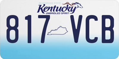KY license plate 817VCB