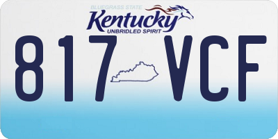 KY license plate 817VCF