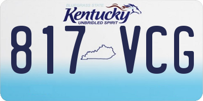 KY license plate 817VCG