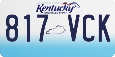 KY license plate 817VCK