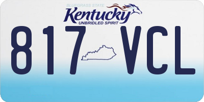 KY license plate 817VCL