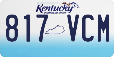 KY license plate 817VCM