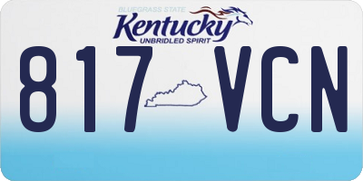 KY license plate 817VCN