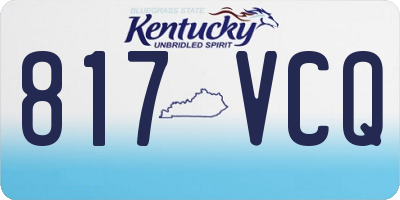 KY license plate 817VCQ