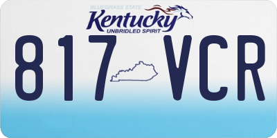 KY license plate 817VCR