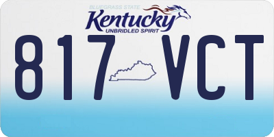 KY license plate 817VCT