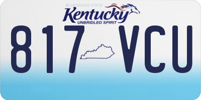 KY license plate 817VCU
