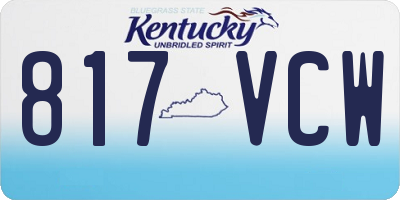 KY license plate 817VCW