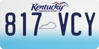 KY license plate 817VCY