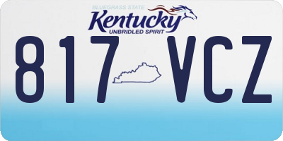 KY license plate 817VCZ