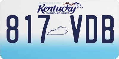 KY license plate 817VDB