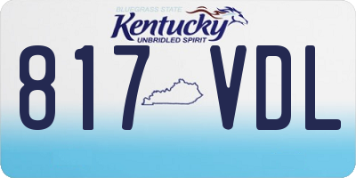KY license plate 817VDL