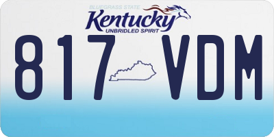 KY license plate 817VDM