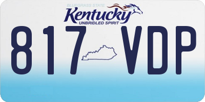 KY license plate 817VDP