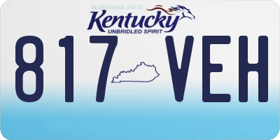 KY license plate 817VEH