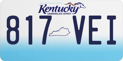 KY license plate 817VEI