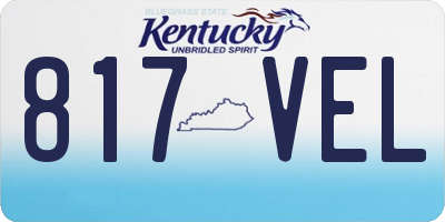 KY license plate 817VEL