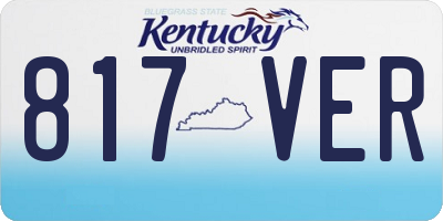 KY license plate 817VER