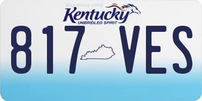 KY license plate 817VES