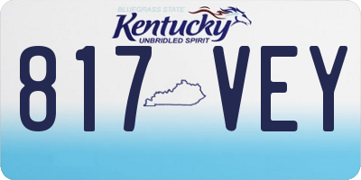 KY license plate 817VEY