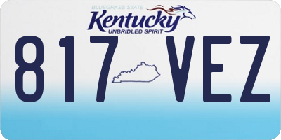 KY license plate 817VEZ
