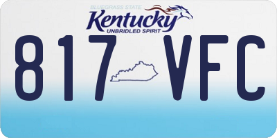 KY license plate 817VFC