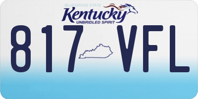 KY license plate 817VFL