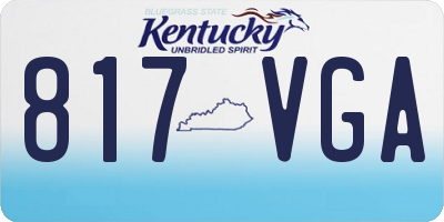 KY license plate 817VGA