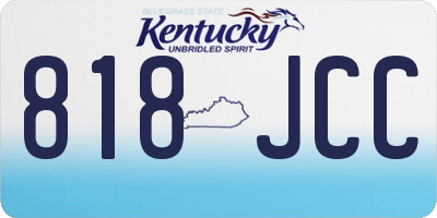 KY license plate 818JCC