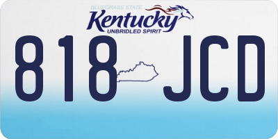 KY license plate 818JCD