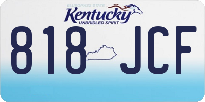 KY license plate 818JCF