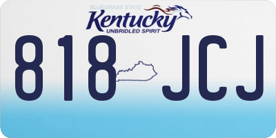 KY license plate 818JCJ