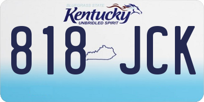 KY license plate 818JCK