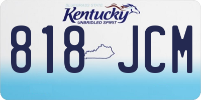 KY license plate 818JCM