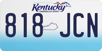 KY license plate 818JCN