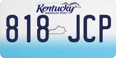 KY license plate 818JCP