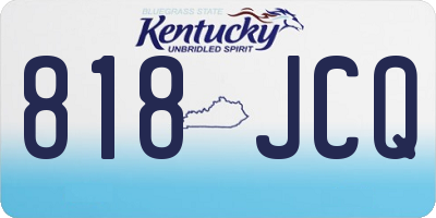 KY license plate 818JCQ