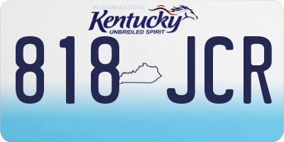 KY license plate 818JCR