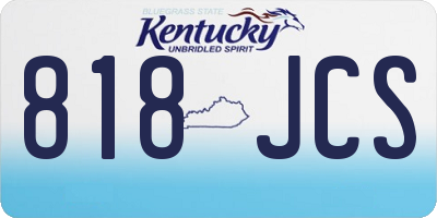 KY license plate 818JCS