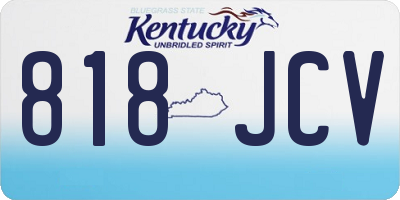 KY license plate 818JCV