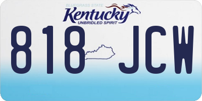 KY license plate 818JCW
