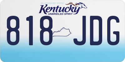 KY license plate 818JDG