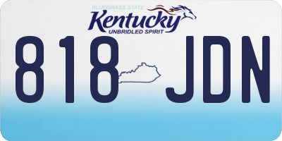 KY license plate 818JDN