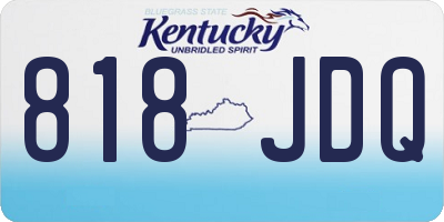 KY license plate 818JDQ