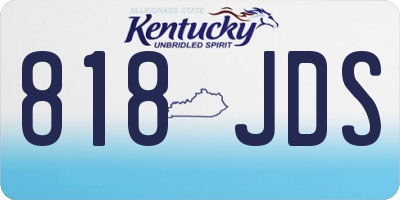 KY license plate 818JDS