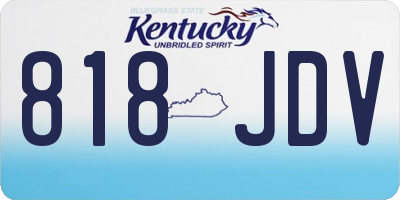 KY license plate 818JDV