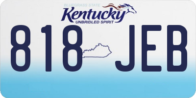 KY license plate 818JEB