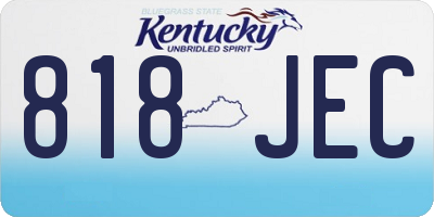 KY license plate 818JEC