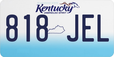 KY license plate 818JEL